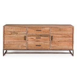 Credenza 2 ante 3 cassetti in legno Elmer L